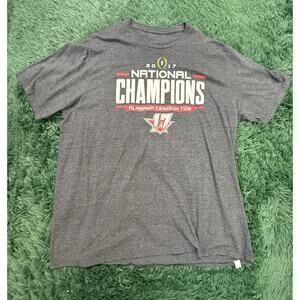 Fanatics Alabama Crimson Tide 2017 National Champions T-Shirt Men's 2XL Grey